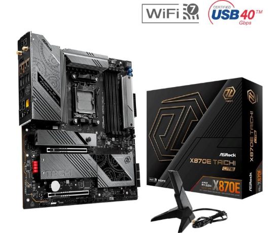 Obrázek ASRock MB Sc AM5 X870E TAICHI LITE, AMD X870, 4xDDR5, 1xHDMI, 2xThunderbolt, WI- FI