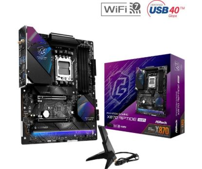 Obrázek ASRock MB Sc AM5 X870 RIPTIDE WIFI, AMD X870, 4xDDR5, 1xHDMI, 2xThunderbolt, WI- FI