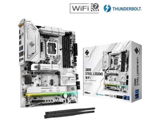 Obrázek ASRock MB Sc LGA1851 Z890 STEEL LEGEND WIFI, Intel Z890, 4xDDR5, 1xHDMI, 2xThunderbolt, WI- FI