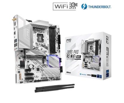 Obrázek ASRock MB Sc LGA1851 Z890 PRO RS WIFI WHITE, Intel Z890, 4xDDR5, 1xHDMI, WI- FI