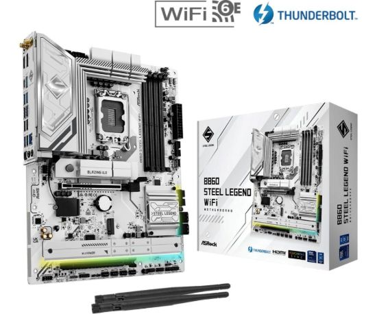 Obrázek ASRock MB Sc LGA1851 B860 Steel Legend WiFi, Intel B860, 4xDDR5, 1xThunderbolt, 1xDP, 1xHDMI, WiFi, ATX