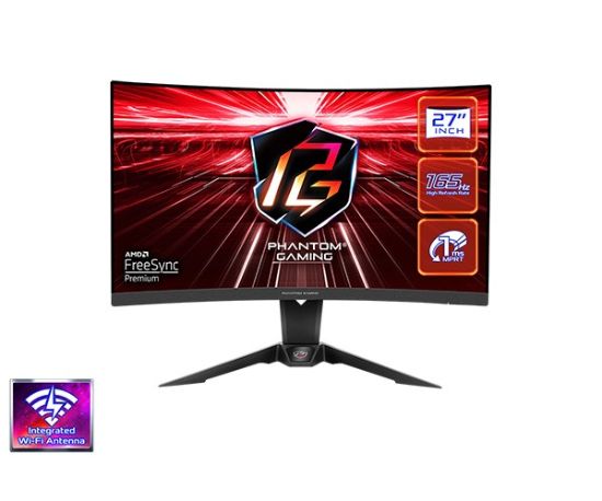 Obrázek ASROCK LCD - 27" Gaming monitor PG27Q15R2A, VA LCD, Prohnutý, 2560x1440 QHD, 165Hz, 4000: 1, 550cd/ m2, 1ms, 2xHDMI, 1xDP