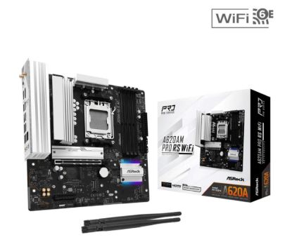 Obrázek ASRock MB Sc AM5 A620AM PRO RS WIFI, AMD X620, 4xDDR5, 1xHDMI, 1xDP, WI- FI
