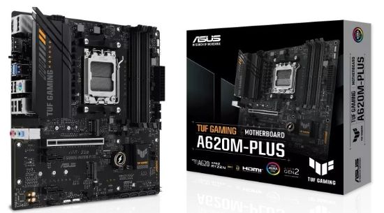 Obrázek ASUS MB Sc AM5 TUF GAMING A620M- PLUS, AMD A620, 4xDDR5, 1xHDMI, 2xDP, mATX