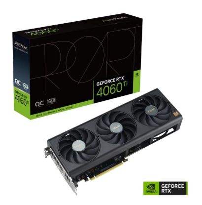 Obrázek ASUS VGA NVIDIA GeForce RTX 4060 Ti PROART OC 16G, 16G GDDR6, 3xDP, 1xHDMI