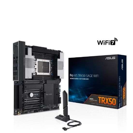 Obrázek ASUS MB Sc sTR5 Pro WS TRX50- SAGE WIFI, AMD TRX50, 4xDDR5, WiFi, CEB