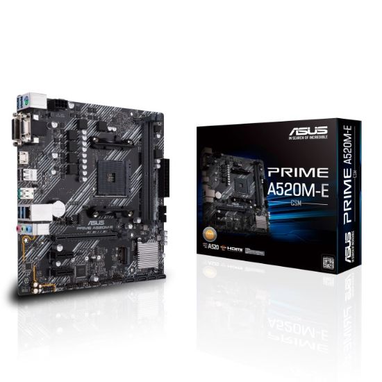 Obrázek ASUS MB Sc AM4 PRIME A520M- E/ CSM, AMD A520, 2xDDR4, 1xHDMI, 1xDVI, 1xVGA, mATX