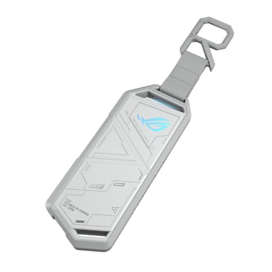 Obrázek ASUS Externí box pro SSD M.2, ROG STRIX ARION, USB- C 3.2, Délka 30- 80 mm, AURA RGB, Bílá