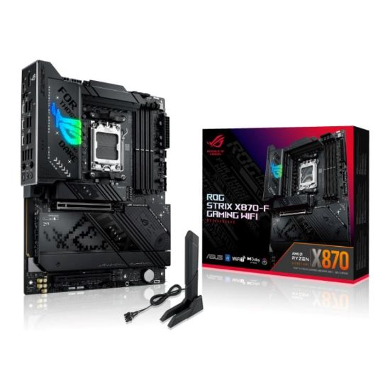 Obrázek ASUS MB Sc AM5 ROG STRIX X870- F GAMING WIFI, AMD X870, 4xDDR5, 1xDP, 1xHDMI, 1xThunderbolt, WiFi