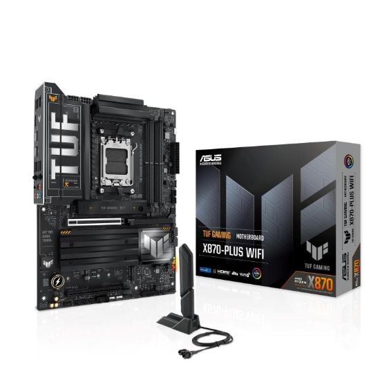 Obrázek ASUS MB Sc AM5 TUF GAMING X870- PLUS WIFI, AMD X870, 4xDDR5, 1xHDMI, 2xThunderbolt, WiFi