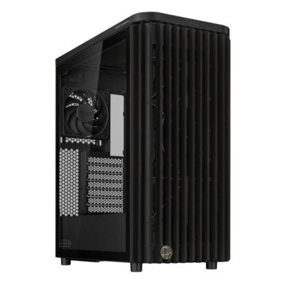 Obrázek ASUS case PROART PA401 WOOD TG, Mid Tower, ATX, 1xUSB- C Gen2x2, 2xUSB 3.0, 2x 160mm Fan, 1x 120mm Fan, černá