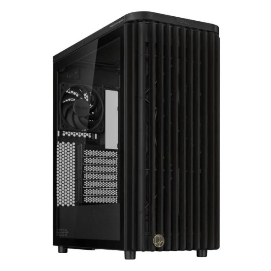 Obrázek ASUS case PROART PA401 WOOD TG, Mid Tower, ATX, 1xUSB- C Gen2x2, 2xUSB 3.0, 2x 160mm Fan, 1x 120mm Fan, černá