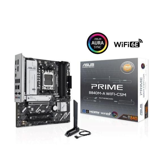 Obrázek ASUS MB Sc AM5 PRIME B840M- A WIFI, AMD B840, 4xDDR5, 2xDP, 1xHDMI, WiFi, mATX