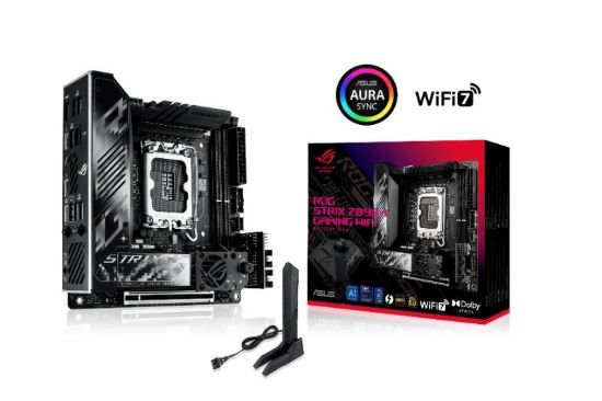 Obrázek ASUS MB Sc LGA1851 ROG STRIX Z890- I GAMING WIFI, Intel Z890, 2xDDR5, 1xHDMI, 2xThunderbolt, WI- FI, Mini- ITX