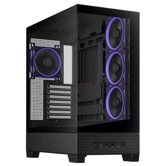 Obrázek ASUS case A31 PLUS TG ARGB, Mid Tower, Průhledná bočnice, 4x120mm ARGB Fan, ARGB Hub, černá