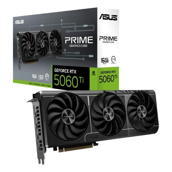 Obrázek ASUS VGA NVIDIA GeForce RTX 5060 Ti PRIME 16G, 16GB GDDR7, 3xDP, 1xHDMI