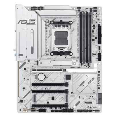 Obrázek ASUS MB Sc AM5 X870 MAX GAMING WIFI7 W, AMD X870, 4xDDR5, 2xThunderbolt, 1xHDMI, WiFi