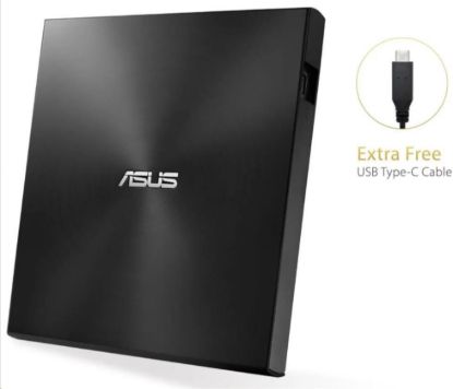 Obrázek ASUS DVD ZenDrive SDRW- 08U9M- U BLACK, External Slim DVD- RW, USB Type- C/ Type- A, M- DISC