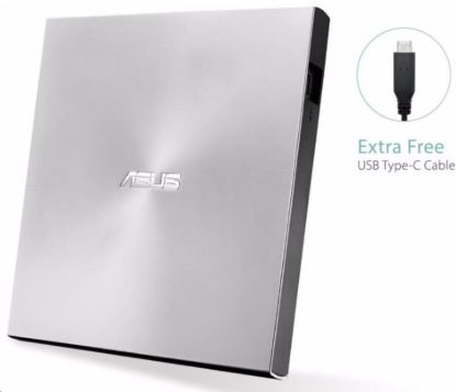 Obrázek ASUS DVD ZenDrive SDRW- 08U9M- U SILVER, External Slim DVD- RW, USB Type- C/ Type- A, M- DISC
