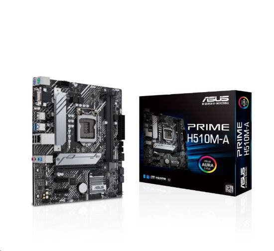 Obrázek ASUS MB Sc LGA1200 PRIME H510M- A, Intel H510, 2xDDR4, 1xDP, 1xHDMI, 1xVGA, mATX