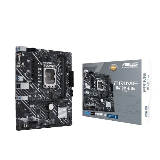 Obrázek ASUS MB Sc LGA1700 PRIME H610M- E DDR4- CSM, Intel H610, 2xDDR4, 1xDP, 1xHDMI, 1xVGA, mATX