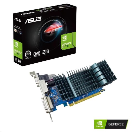 Obrázek ASUS VGA NVIDIA GeForce GT 710 EVO 2G, 2G DDR3, 1xHDMI, 1xVGA, 1xDVI