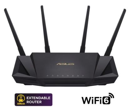 Obrázek ASUS RT- AX58U V2 (AX3000) WiFi 6 Extendable Router, AiMesh, 4G/ 5G Mobile Tethering