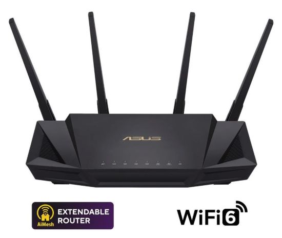 Obrázek ASUS RT- AX58U V2 (AX3000) WiFi 6 Extendable Router, AiMesh, 4G/ 5G Mobile Tethering