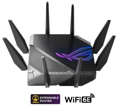 Obrázek ASUS ROG Rapture GT- AX11000 (AXE11000) WiFi 6E Extendable Gaming Router, 2.5G port, Aimesh, 4G/ 5G Mobile Tethering