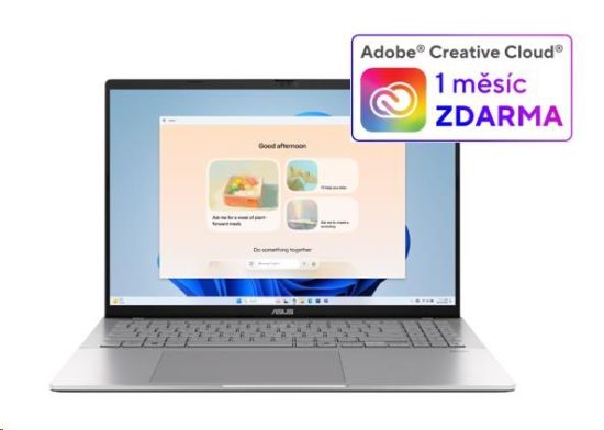 Obrázek ASUS NTB Vivobook S16 (S3607CA- RP006W), Ultra 7 255H, 16" 1920x1200, 16GB, 1TB SSD, Intel, W11 Home, Silver