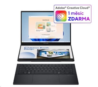 Obrázek ASUS NTB Zenbook Duo (UX8406CA- OLED088W), Ultra 7 255H, 14" 3K, 32GB, 1TB SSD, Intel Arc, W11 Home, Inkwell Gray