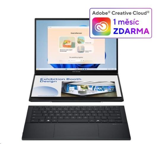 Obrázek ASUS NTB Zenbook Duo (UX8406CA- OLED088W), Ultra 7 255H, 14" 3K, 32GB, 1TB SSD, Intel Arc, W11 Home, Inkwell Gray