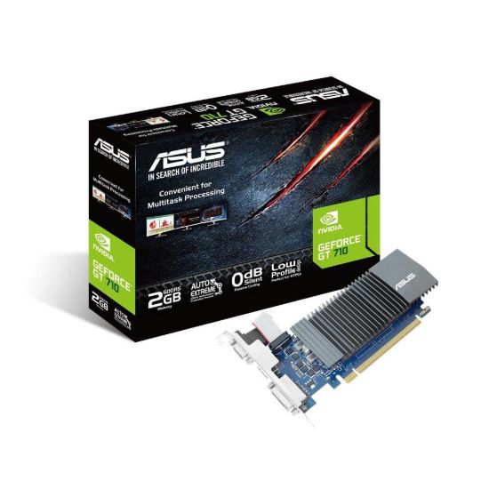 Obrázek ASUS VGA NVIDIA GeForce GT 710 Low Profile EVO 2GB, 2GB GDDR5, 1xHDMI, 1xDVI, 1xVGA
