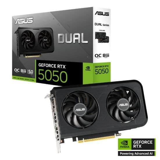 Obrázek ASUS VGA NVIDIA GeForce RTX 5050 DUAL OC 8G, 8G GDDR6, 3xDP, 1xHDMI