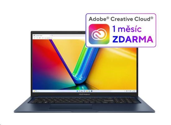 Obrázek ASUS NTB Vivobook 15 (X1504VA- NJ2500W), i3- 1315U, 15.6" FHD, 8GB, 512GB, Intel, W11 Home, Quiet Blue