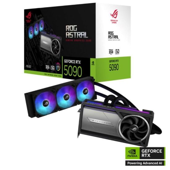 Obrázek ASUS VGA NVIDIA GeForce RTX 5090 ROG ASTRAL LC 32GB, 32GB GDDR7, 3xDP, 2xHDMI