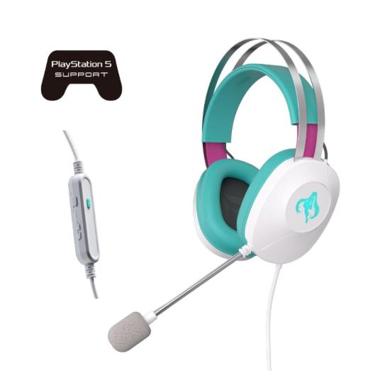 Obrázek ASUS sluchátka TUF Gaming H1 GEN II Hatsune Miku Edition, Drátový herní Headset