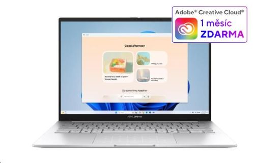 Obrázek ASUS NTB Zenbook 14 (UX3405CA- OLED570W), Ultra 7 255H, 14" 1920x1200, 32GB, 1TB SSD, Arc, W11 Home, Foggy Silver