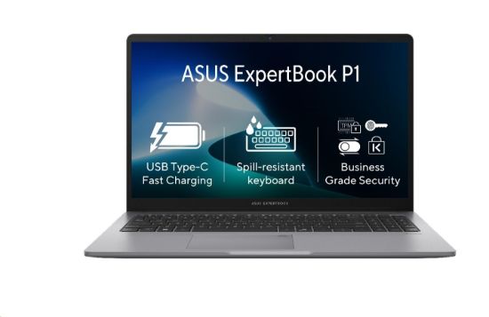 Obrázek ASUS NTB ExpertBook P1 (P1503CVA- S70762X), i7- 13620H, 15.6" FHD, 32GB, 1TB SSD, Iris X, W11 Pro, Misty Grey