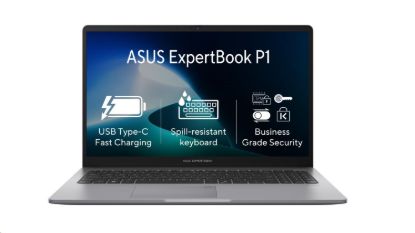 Obrázek ASUS NTB ExpertBook P1 (P1503CVA- S7I38512), i3- 1315U, 15.6" FHD, 8GB, 512GB SSD, UHD, No OS, Misty Grey