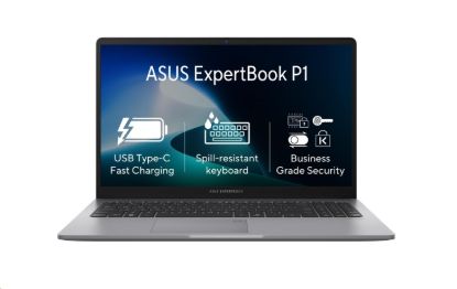 Obrázek ASUS NTB ExpertBook P1 (PP1503CVA- S7I516512), i5- 13420H, 15.6" FHD, 16GB, 512GB SSD, UHD, No OS, Misty Grey