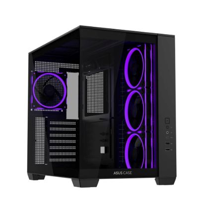 Obrázek ASUS Case A32 PLUS TG ARGB, ATX, Průhledná bočnice, 4x 120mm ARGB Fan, Černá