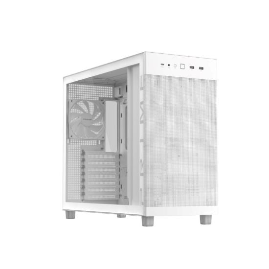 Obrázek ASUS case PRIME AP303 TG WHITE, ATX, průhledná bočnice,1x120mm, bílá