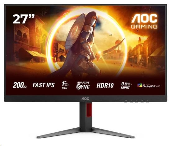 Obrázek AOC MT 27" 27G4HA - 1920x1080, IPS, 200Hz, 2xHDMI, 1xDP, Repro, Pivot