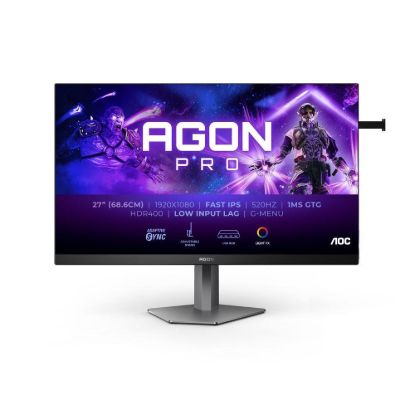 Obrázek AOC MT 27" AG276FK - 1920x1080, Fast IPS, 520Hz, 2xHDMI, DP, USBhub, Pivot