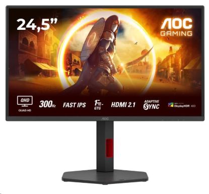 Obrázek AOC MT 24, 5" Q25G4SR - 2560x1440, IPS, 300Hz, 2xHDMI, 1xDP, Repro, Pivot