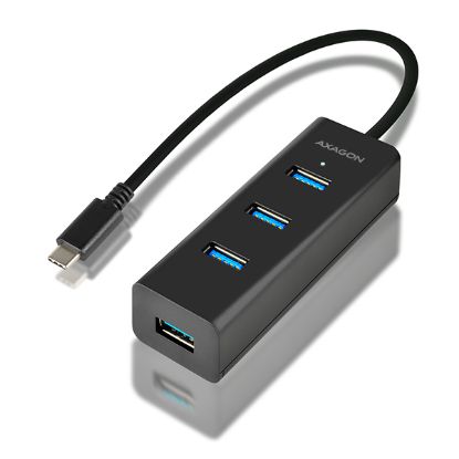 Obrázek AXAGON HUE- S2C, 4x USB 3.0 CHARGING hub, micro USB nap. konektor, kabel USB- C 40cm
