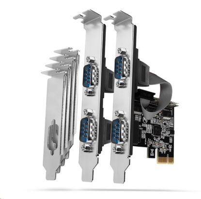 Obrázek AXAGON PCEA- S4N, PCIe řadič - 4x sériový port (RS232) 250 kbps, vč. LP