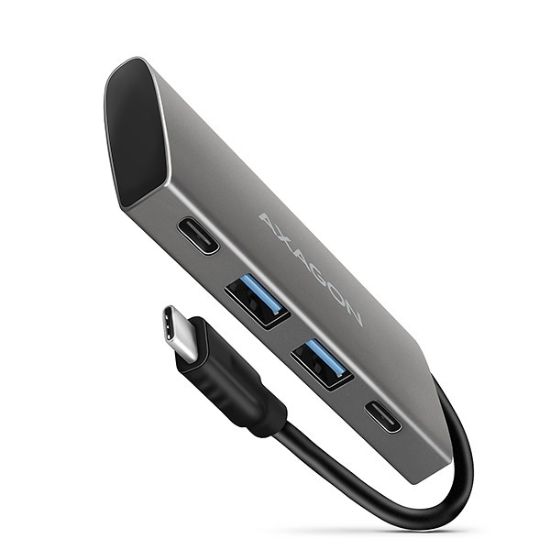 Obrázek AXAGON HMC- 4G2, USB 3.2 Gen 2 10 Gb/ s hub, porty 2x USB- A, 2x USB- C, kabel USB- C 13cm