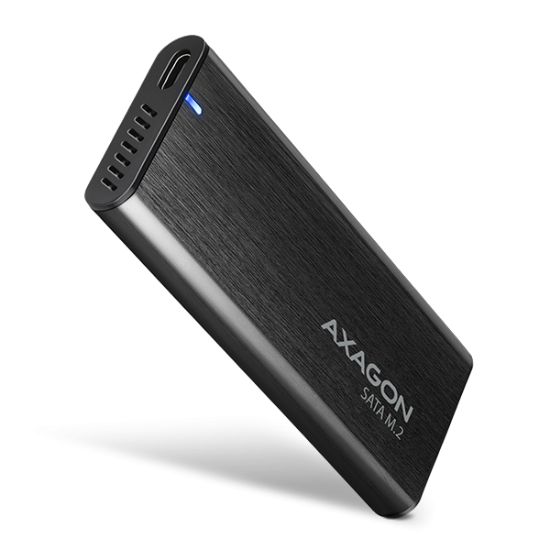 Obrázek AXAGON EEM2- SBC, USB- C 3.2 Gen 2 - M.2 SATA SSD kovový RAW box, bezšroubkový